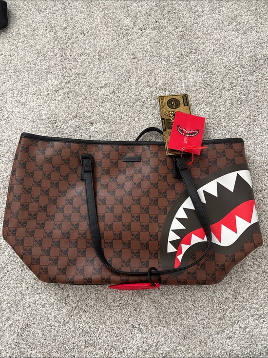Sprayground Handbags - Sharks and skulls tote-Sprayground